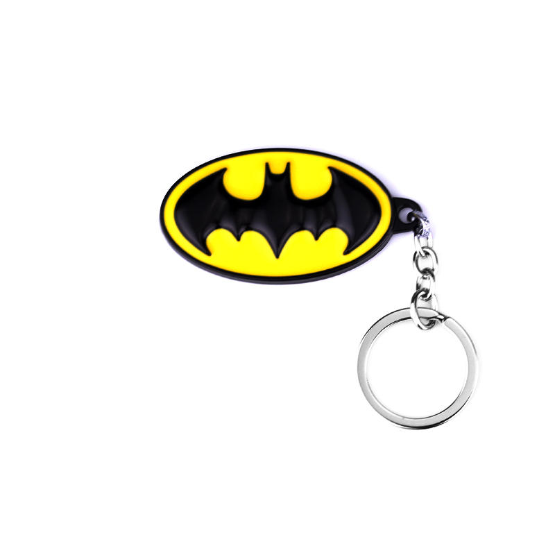 Men Keychain Accessories - Chaveiro de metal oval preto e