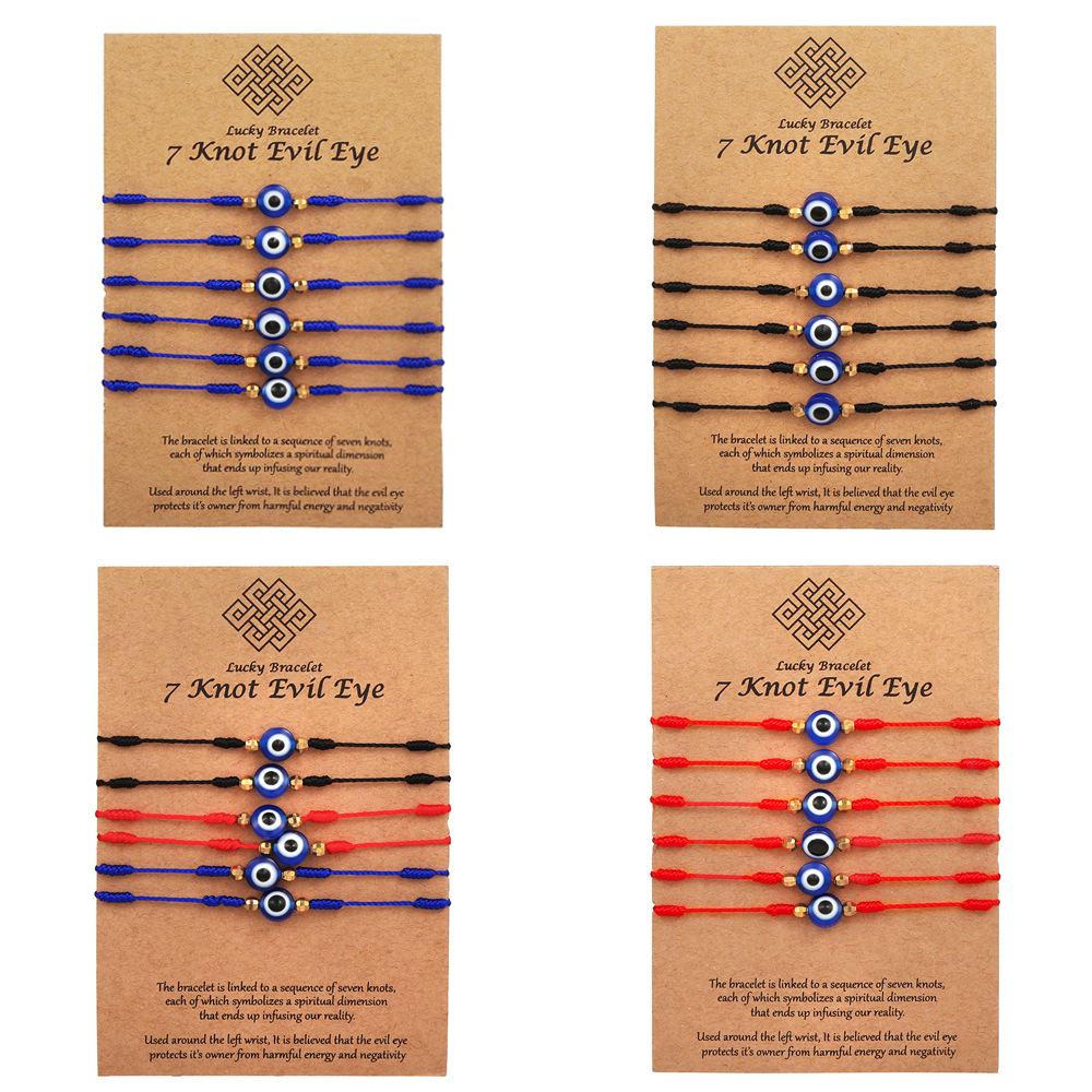 Men Accessories Evil Eye - Conjunto de pulseiras de mau olhado