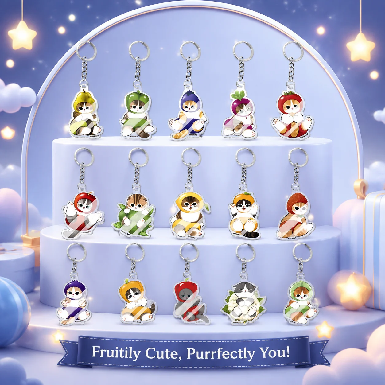 Men Keychain Accessories - Chaveiro de Acrílico Mofusand Anime Desenho