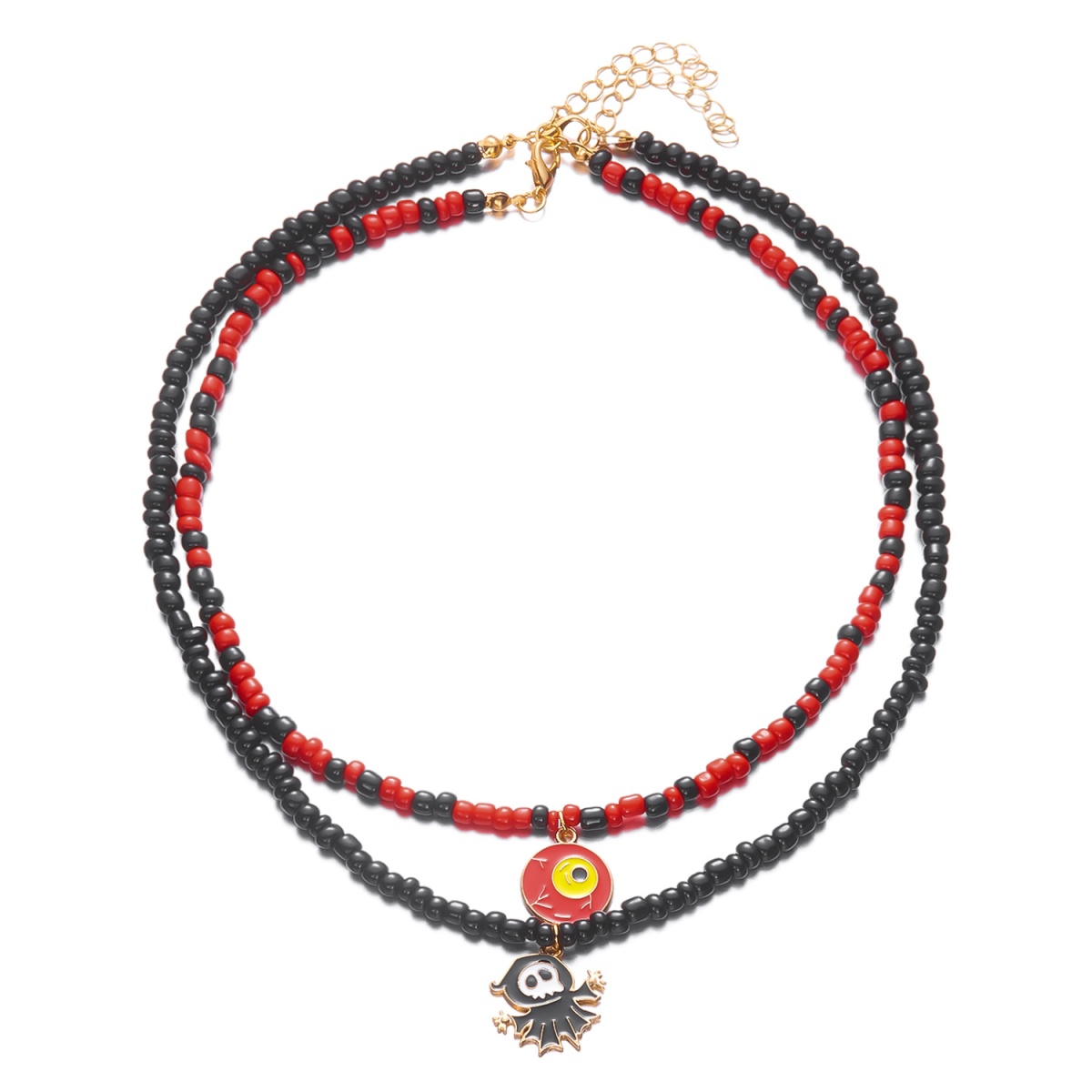 Men Accessories Evil Eye - Dupla camada de mau olhado pingente