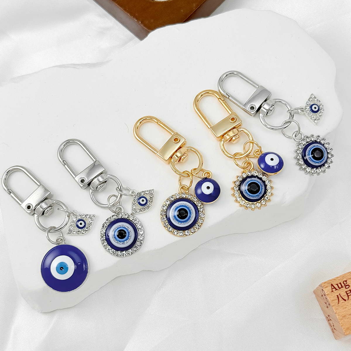 Men Accessories Evil Eye - Chaveiro de Metal com Olho Grego