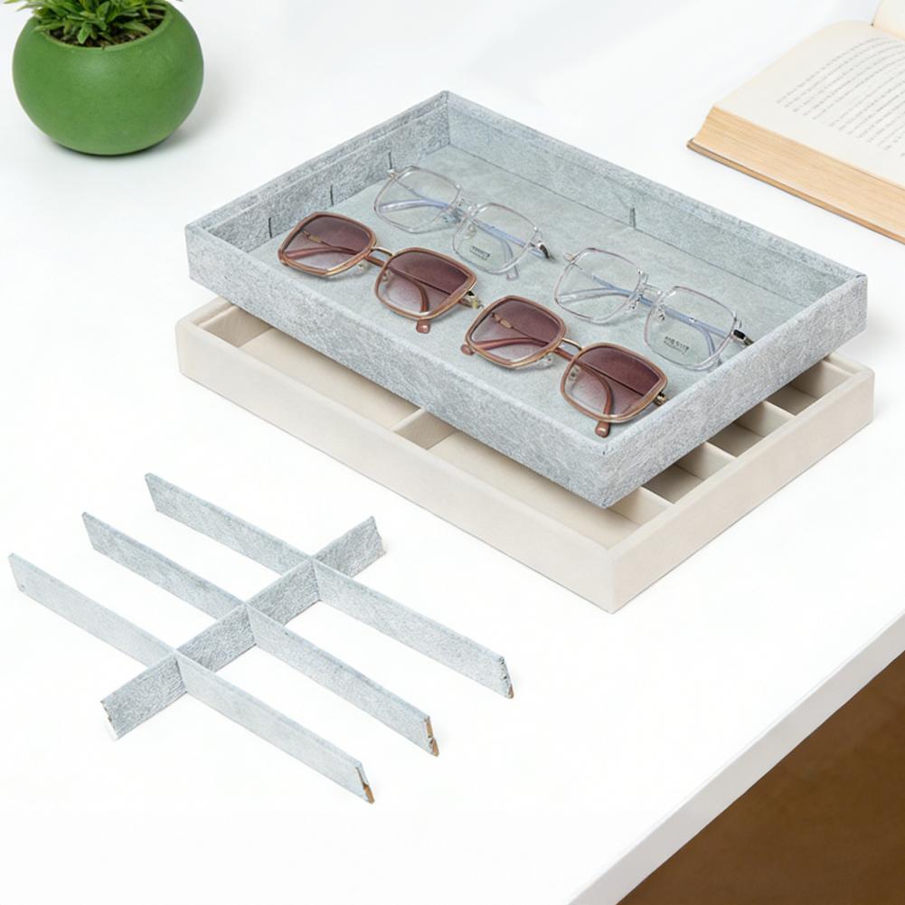 Men'S Accessories Tray - 8 grade de veludo óculos titular