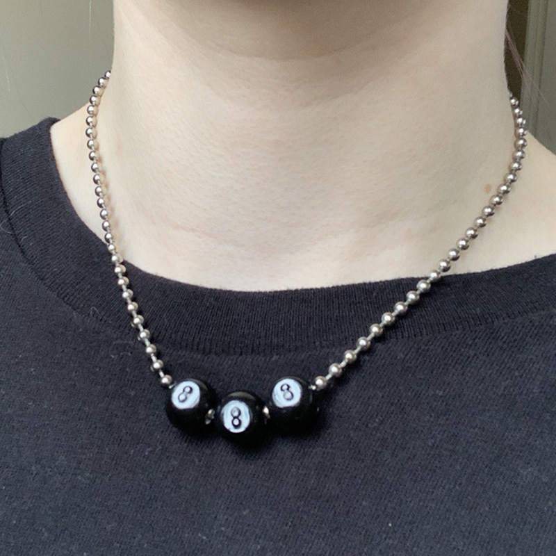 Kpop 8 bolas de bilhar pingent - Men'S Accessories In The 90S avaliação e preço