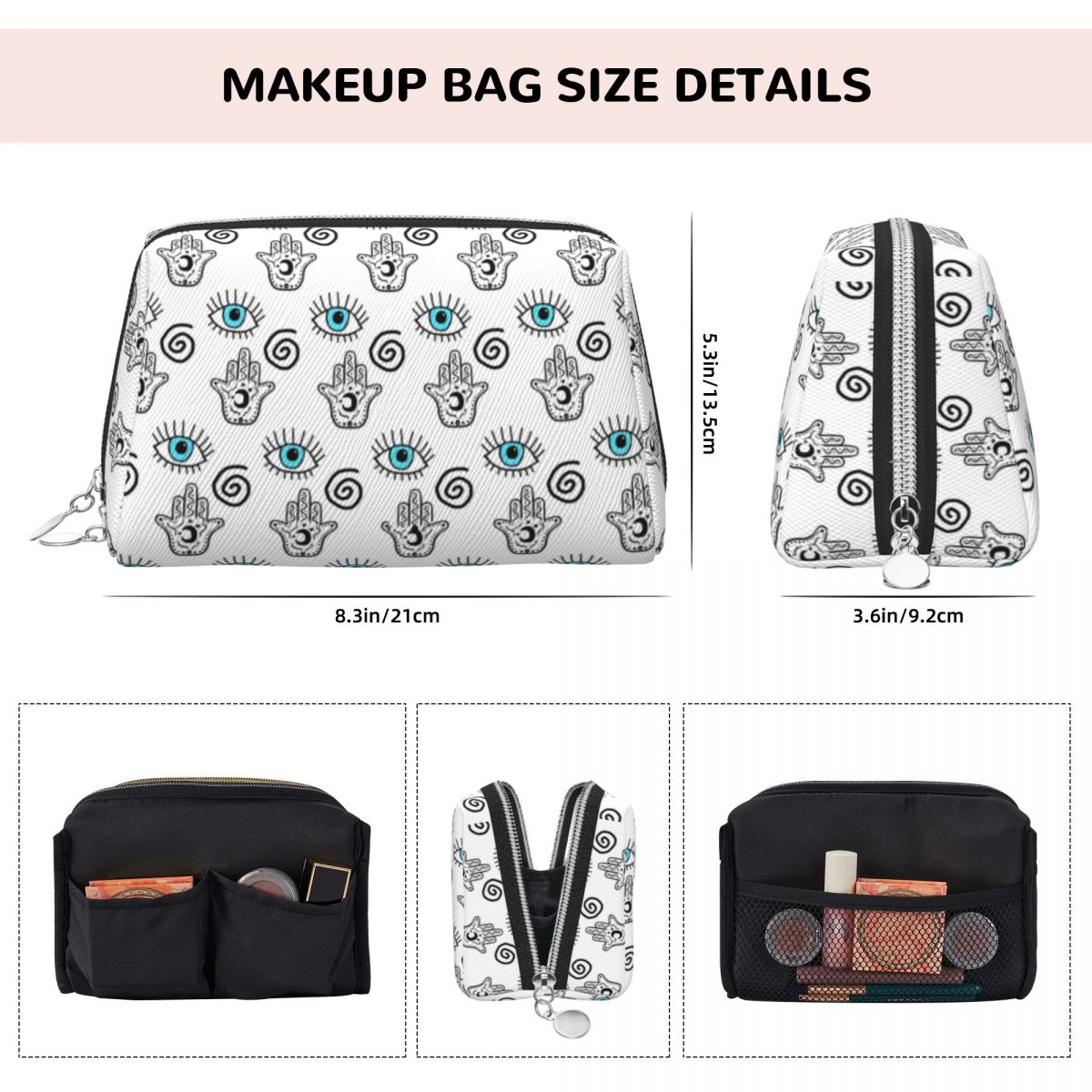 Bolsa de Maquiagem com Símbolo - Men Accessories Evil Eye avaliação e preço