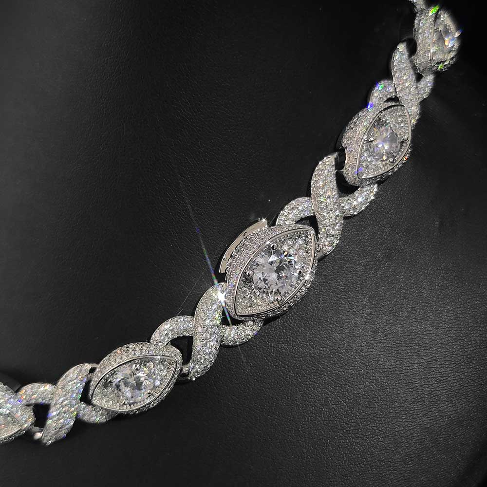 Pulseira e Colar Elo Cubano Ol - Men Accessories Evil Eye avaliação e preço