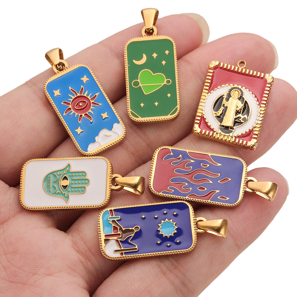 5 Peças de Pingentes de Aço In - Men Accessories Evil Eye avaliação e preço