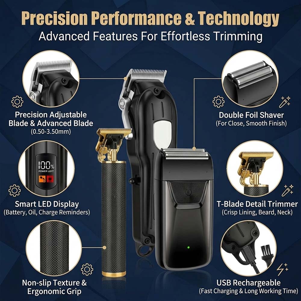 Conjunto Profissional de Máqui - Men Accessories Guide avaliação e preço