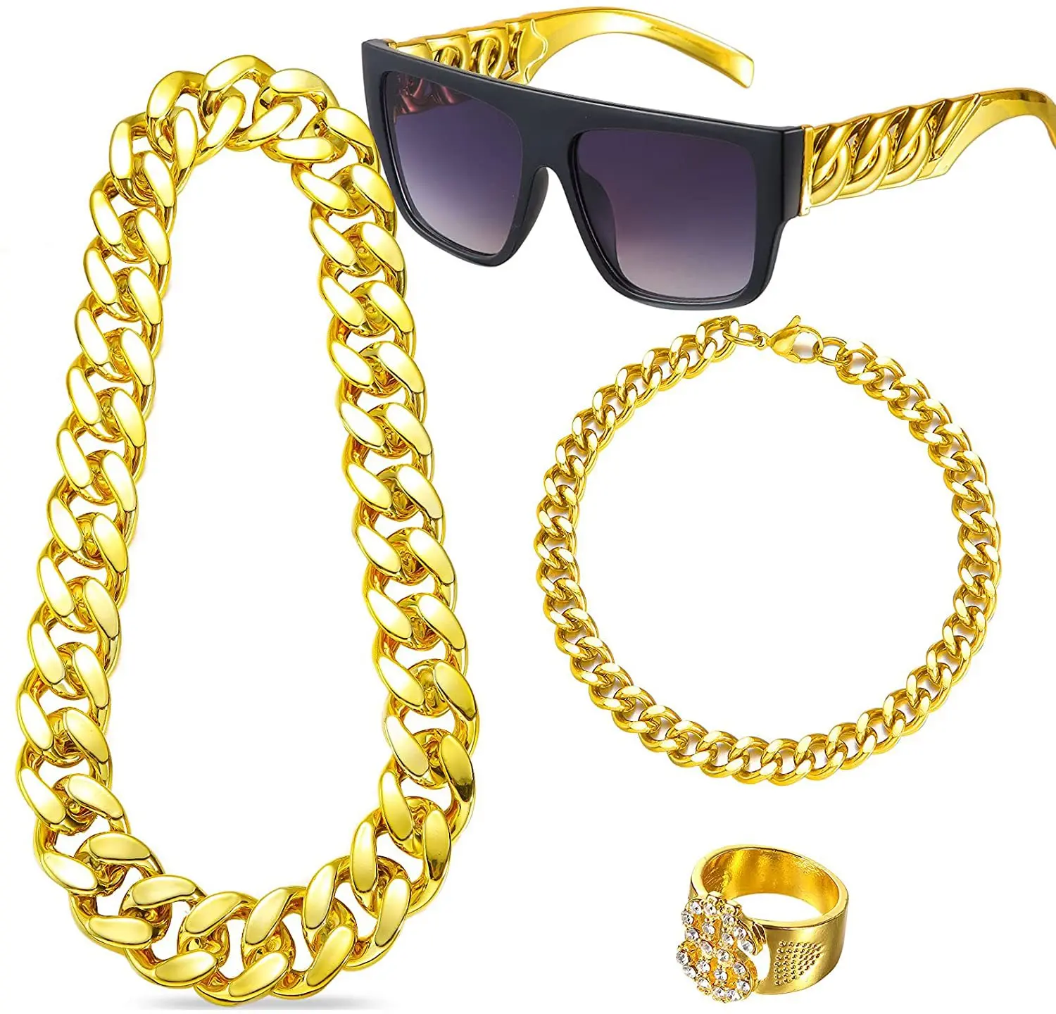 Kit de Fantasia Hip Hop Anos 8 - Men'S Accessories In The 90S avaliação e preço