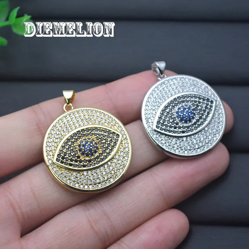 Pingente Grande Redondo de Zir - Men Accessories Evil Eye avaliação e preço