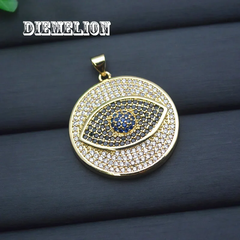 Pingente Grande Redondo de Zir - Men Accessories Evil Eye avaliação e preço