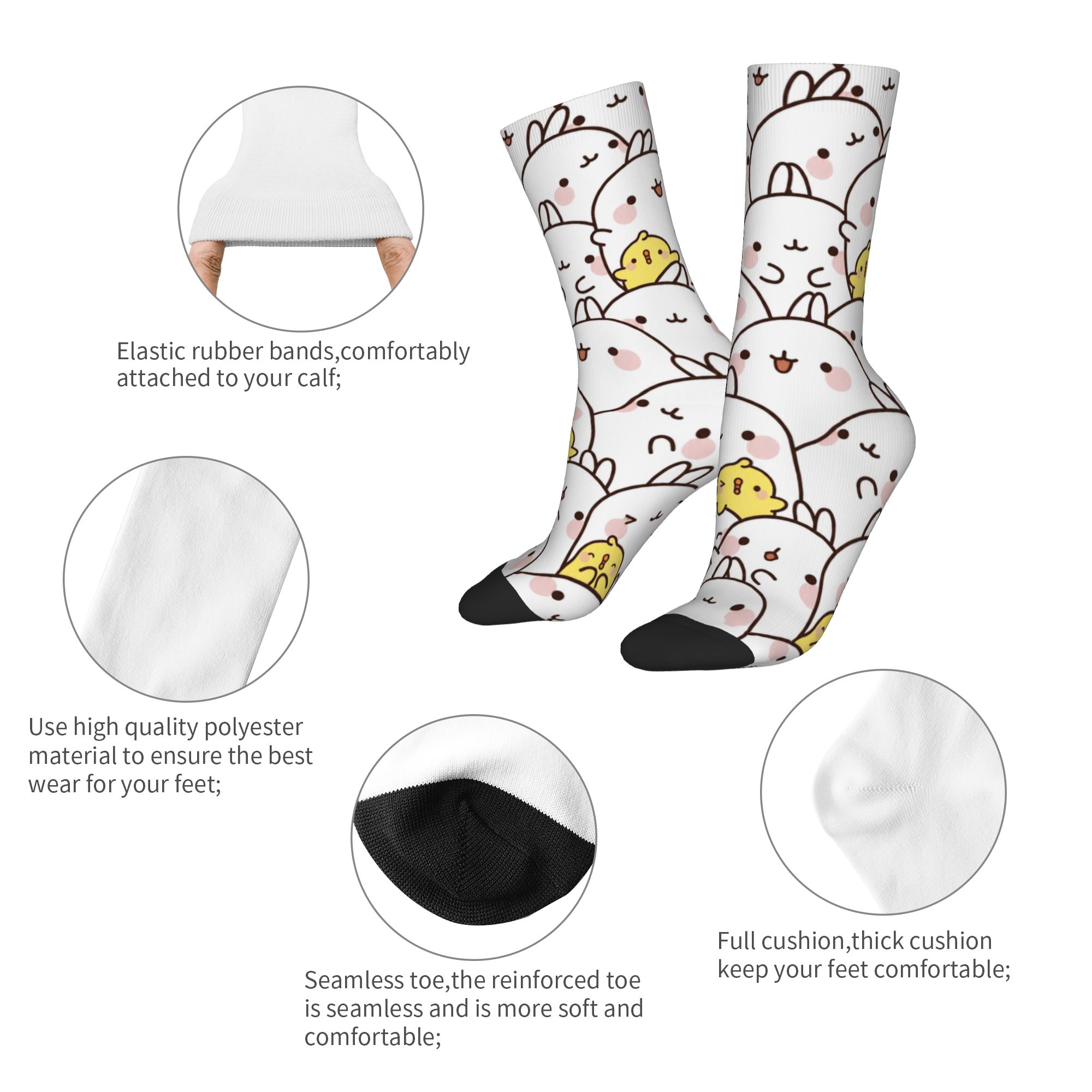 Meias de algodão com desenho M - Men'S Accessories Best avaliação e preço